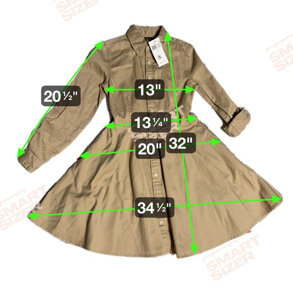 NWT Ralph Lauren Khaki Button-Up Shirt Dress - Picture 4 of 10
